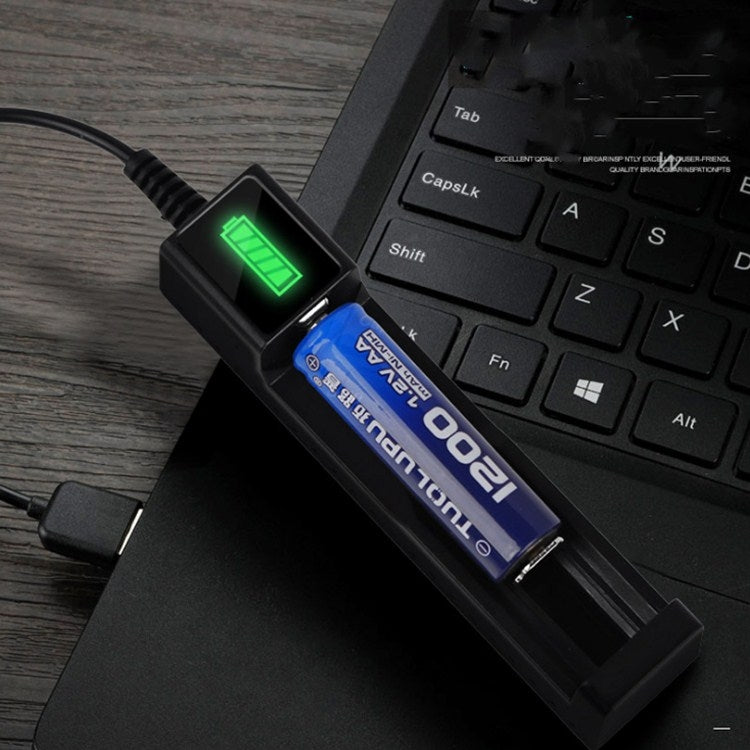 Caricabatterie con supporto per slot singolo per batteria USB 18650 da 10 pezzi con funzione torcia Caricabatterie con supporto per slot singolo per batteria USB 18650 da 10 pezzi con funzione torcia